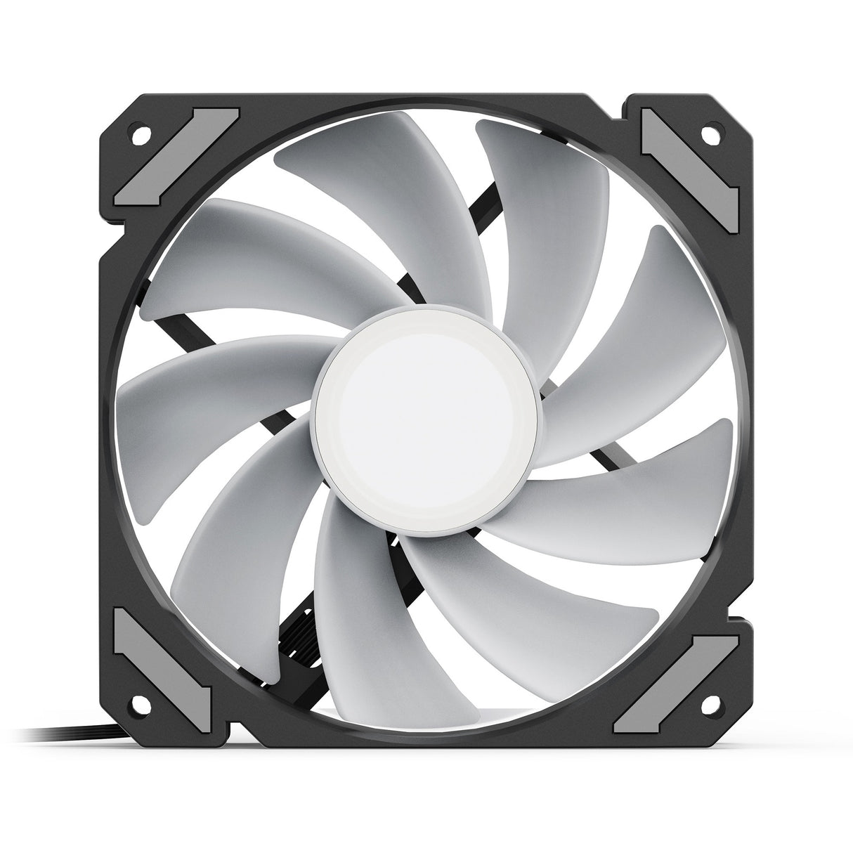 Sharkoon shark spejl rgb pwm reverse case ventilator (sort, 120 x 120 x 25 mm)