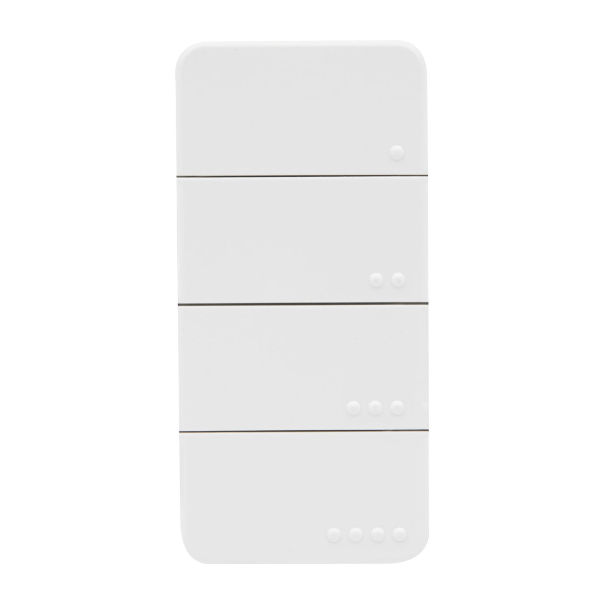 Shelly blu rc button 4 zb afstandsbediening (wit, bluetooth 5 (le), zigbee)