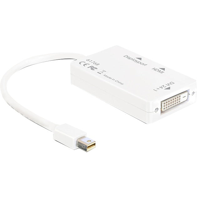 Delock mini displayport til displayport hdmi dvi adapter (hvid)