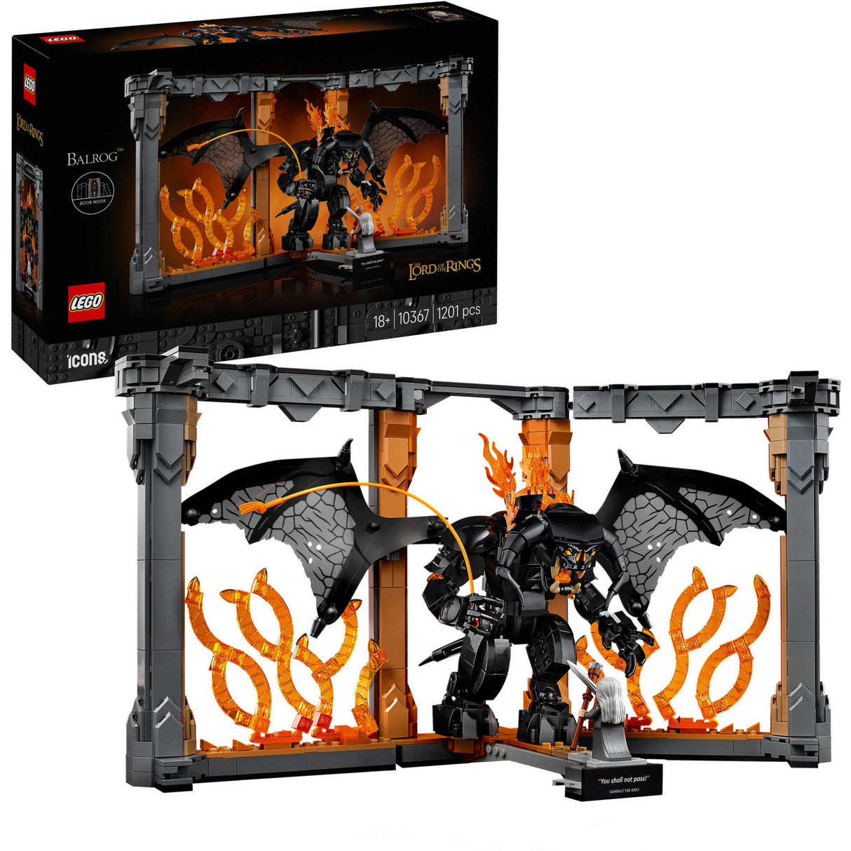 Lego ikoner bogstøtte: ringenes herre – balrog sæt - 10367