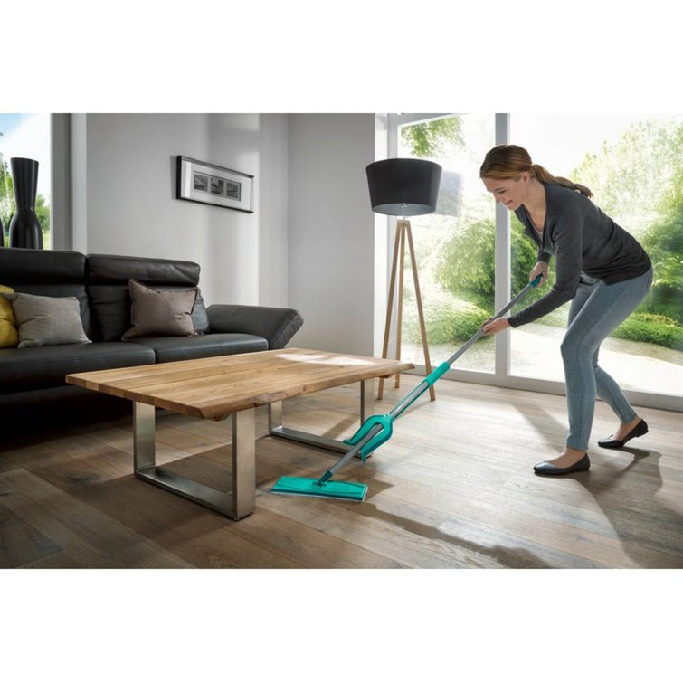 Leifheit picobello gulvvisker s micro duo med håndtag - 27 cm viskebredde - turkis - grå