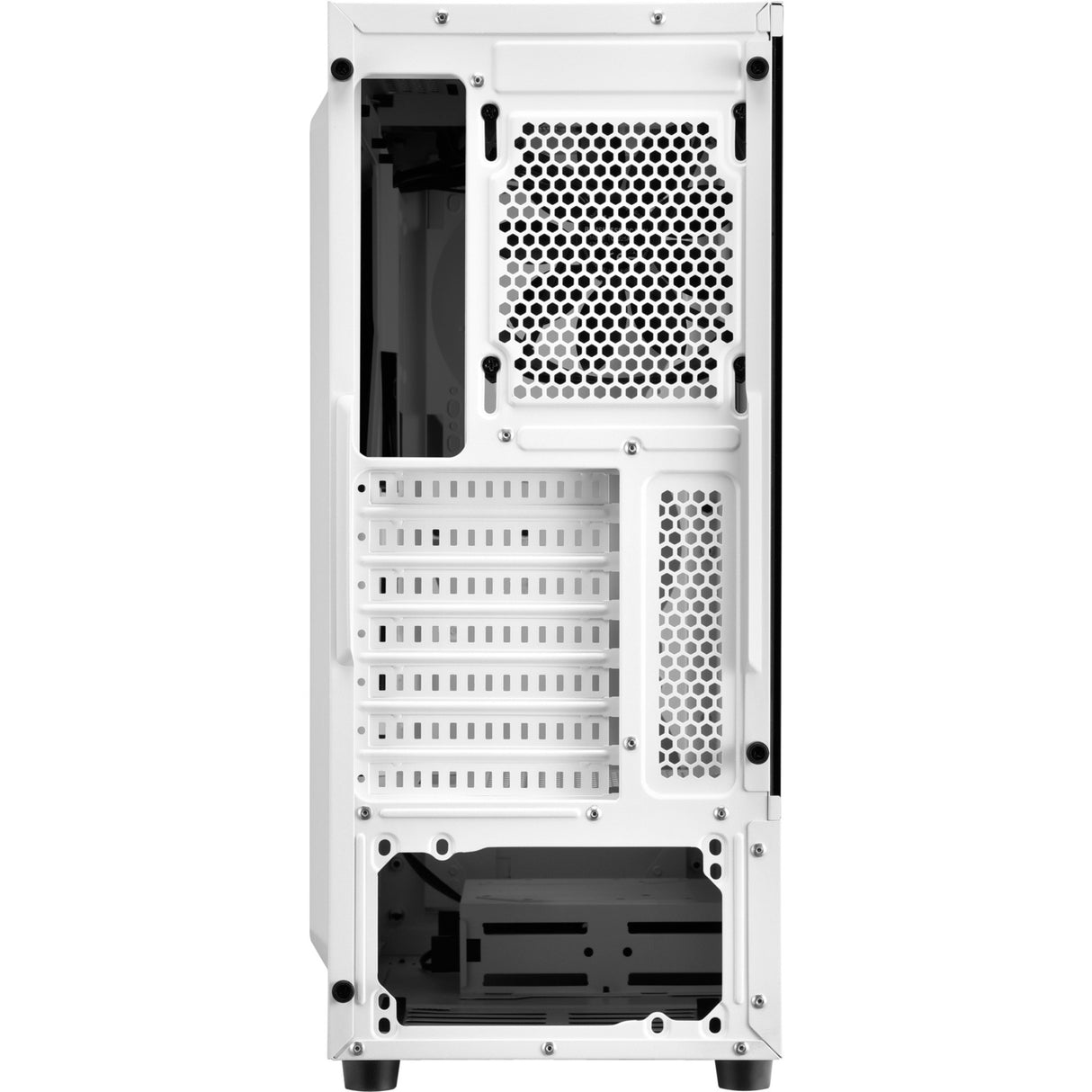 Sharkoon rgb skyder midi tårnhus (hvid | 3x usb-a | rgb | hærdet glas)