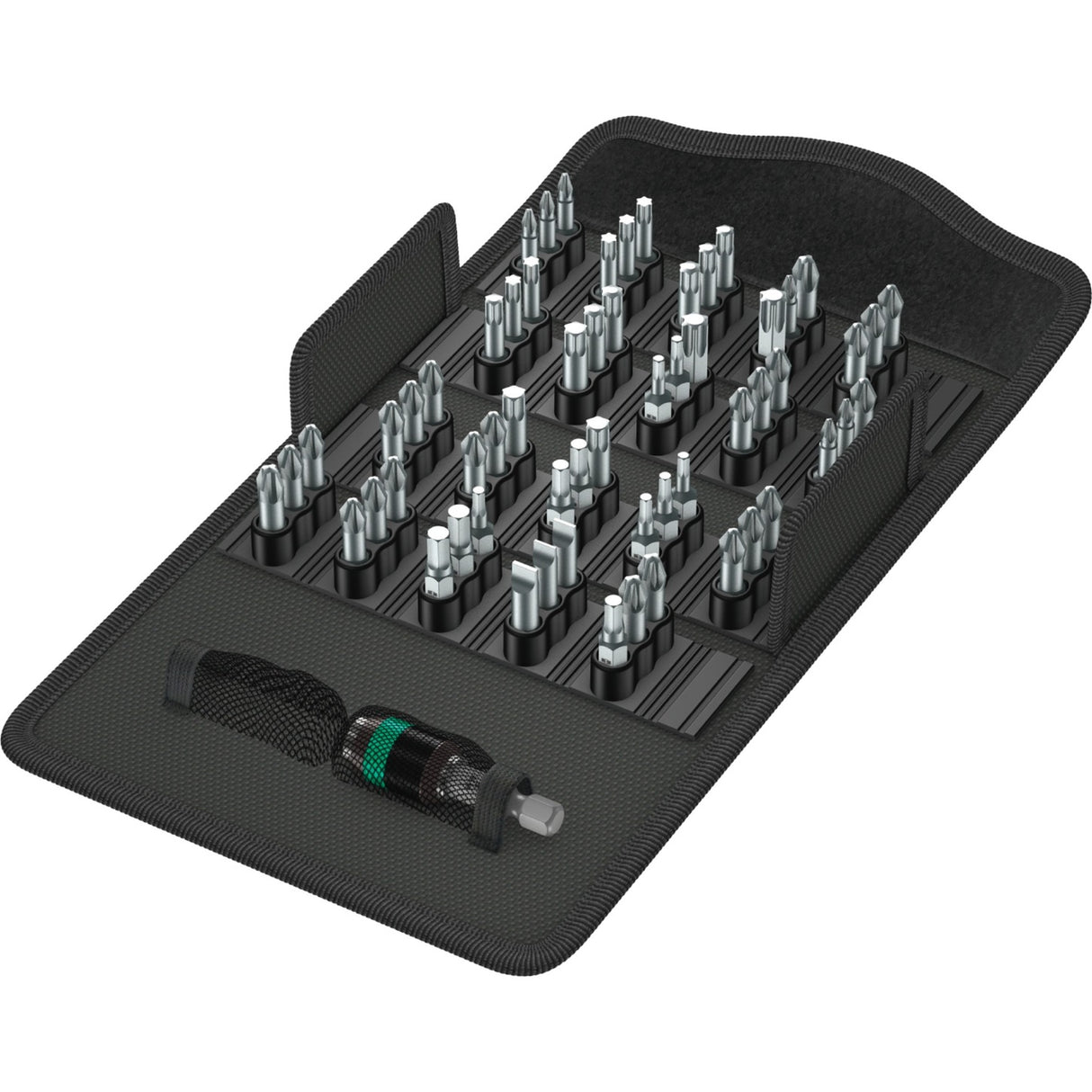 Wera bit-safe 61 universal 1, 61-delt bit sæt (sort grøn)