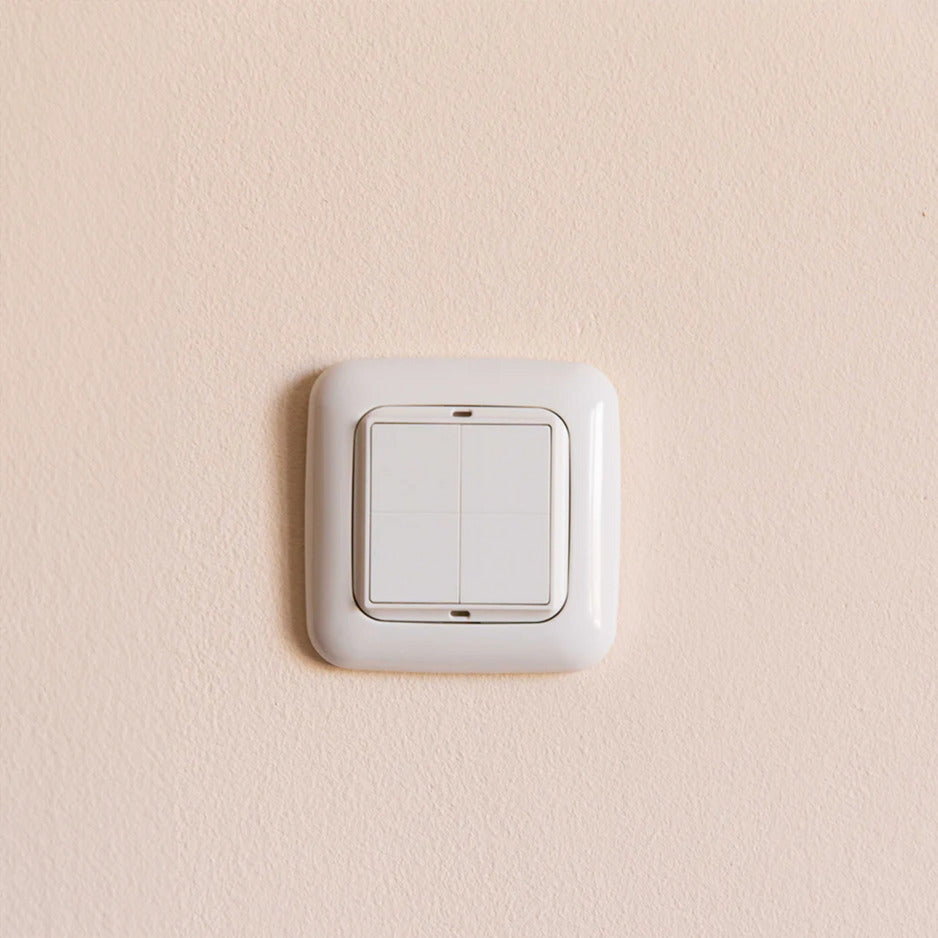 Shelly blu wall switch 4 + busch-jaeger adapter schakelaar (wit, bluetooth 4.2)