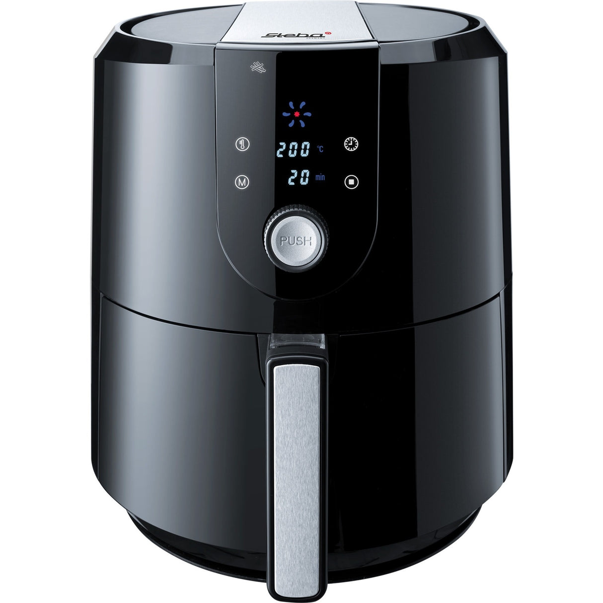 Steba HF 5000 XL varmluftsfrituregryde (sort rustfrit stål, 5,2 liter)