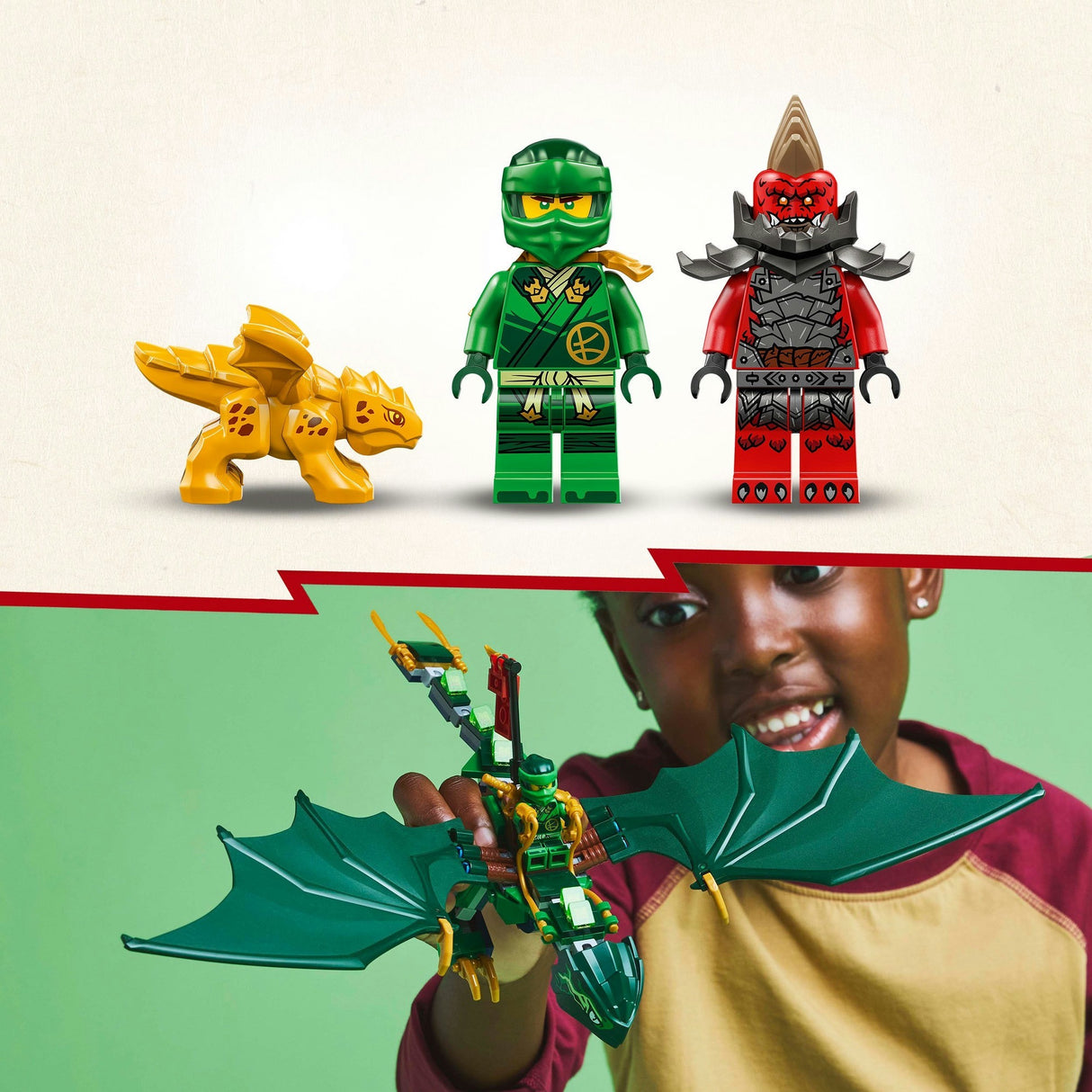 Lego ninjago 71829 lloyds grønne skovdrage