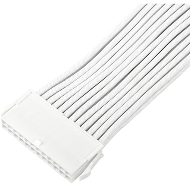 Silverstone sst-pp07e-mbw-v2, 24pin atx forlængerkabel (hvid, 30 centimeter)
