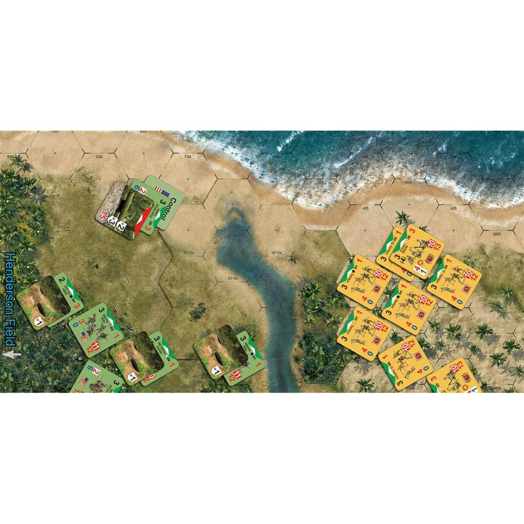 Europæisk spillernetværk konflikt af helte: Guadalcanal the Pacific 1942 brætspil (engelsk, 2 - 4 spillere, 60 - 240 minutter, fra 13 år)