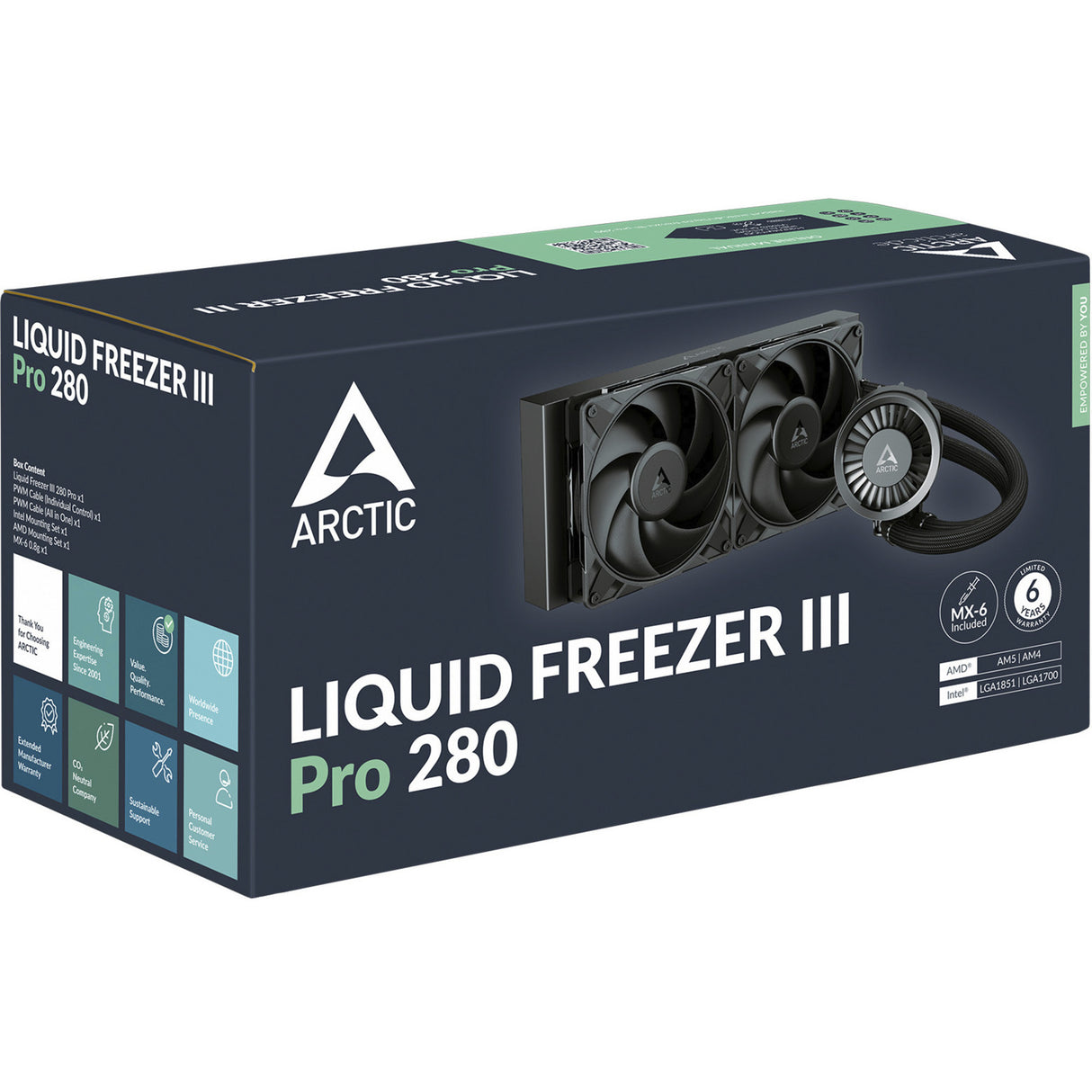 Arctic Liquid Freezer III Pro 280 vandkøling (sort, 4-pin PWM blæserstik)