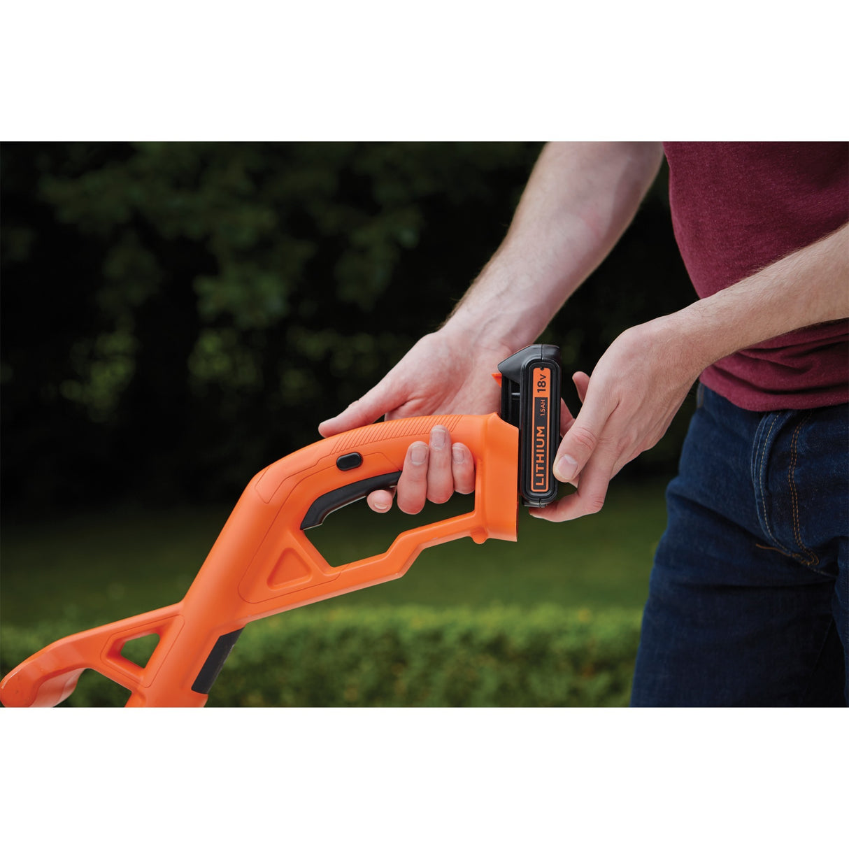 Black+decker batteri græstrimmer st182320 (orange, batteri inkluderet)