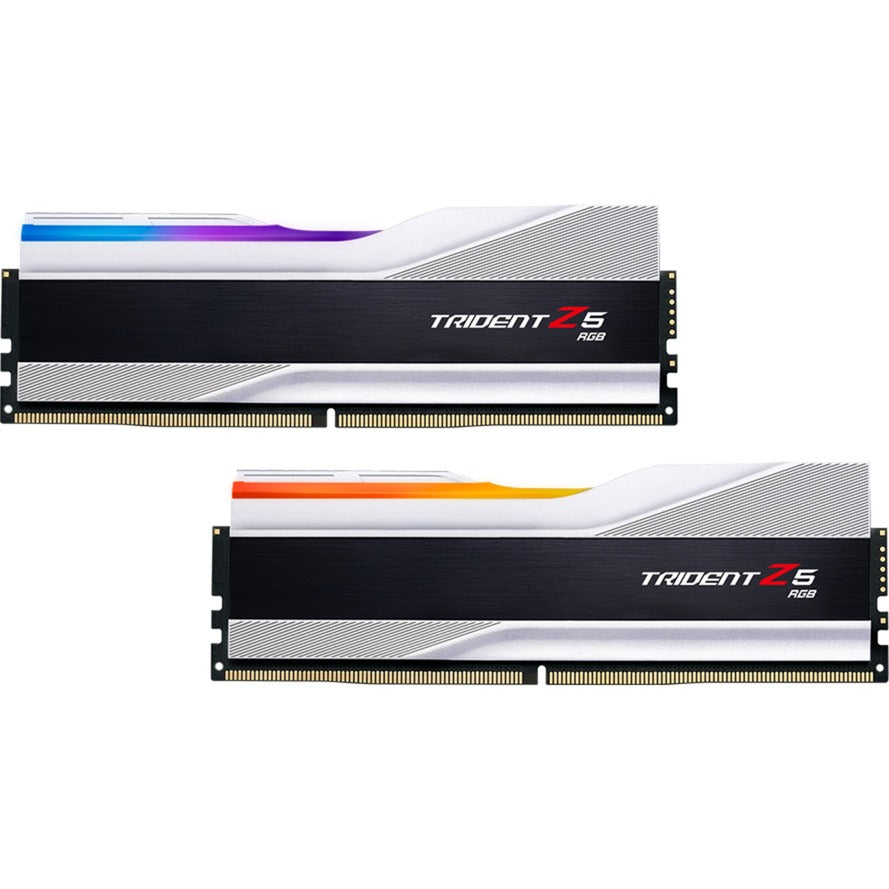 G.skill trident z5 rgb 32 gb ddr5-6400 (2x 16 gb) RAM (sølv, f5-6400j3239g16gx2-tz5rs, xmp 3.0)