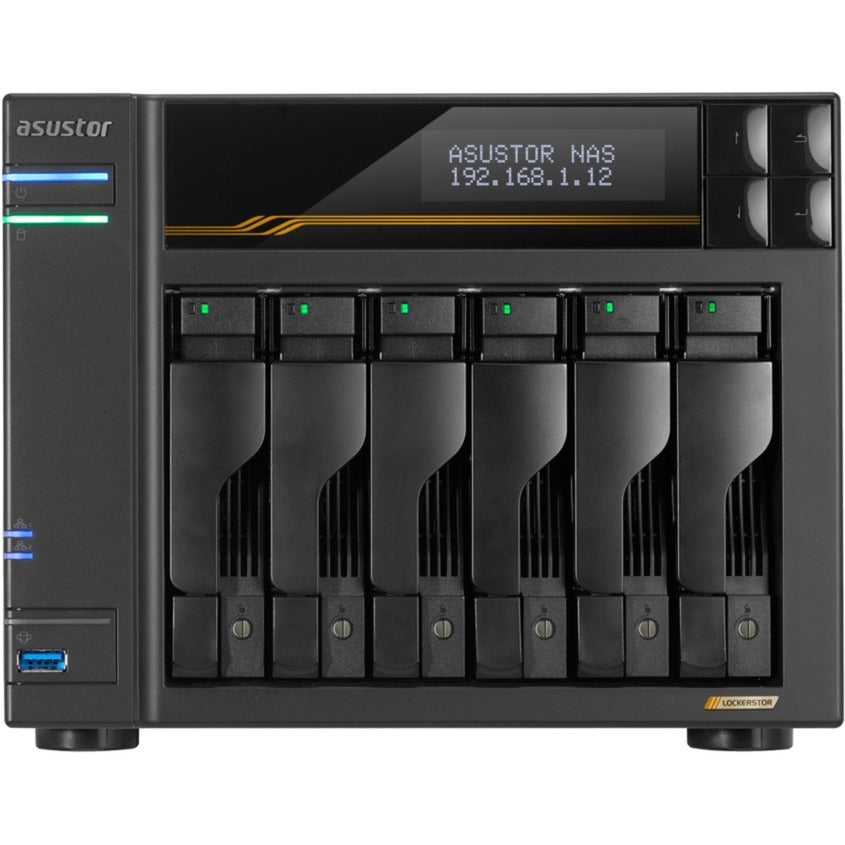 Asustor lockerstor 6 as6806t nas (sort)