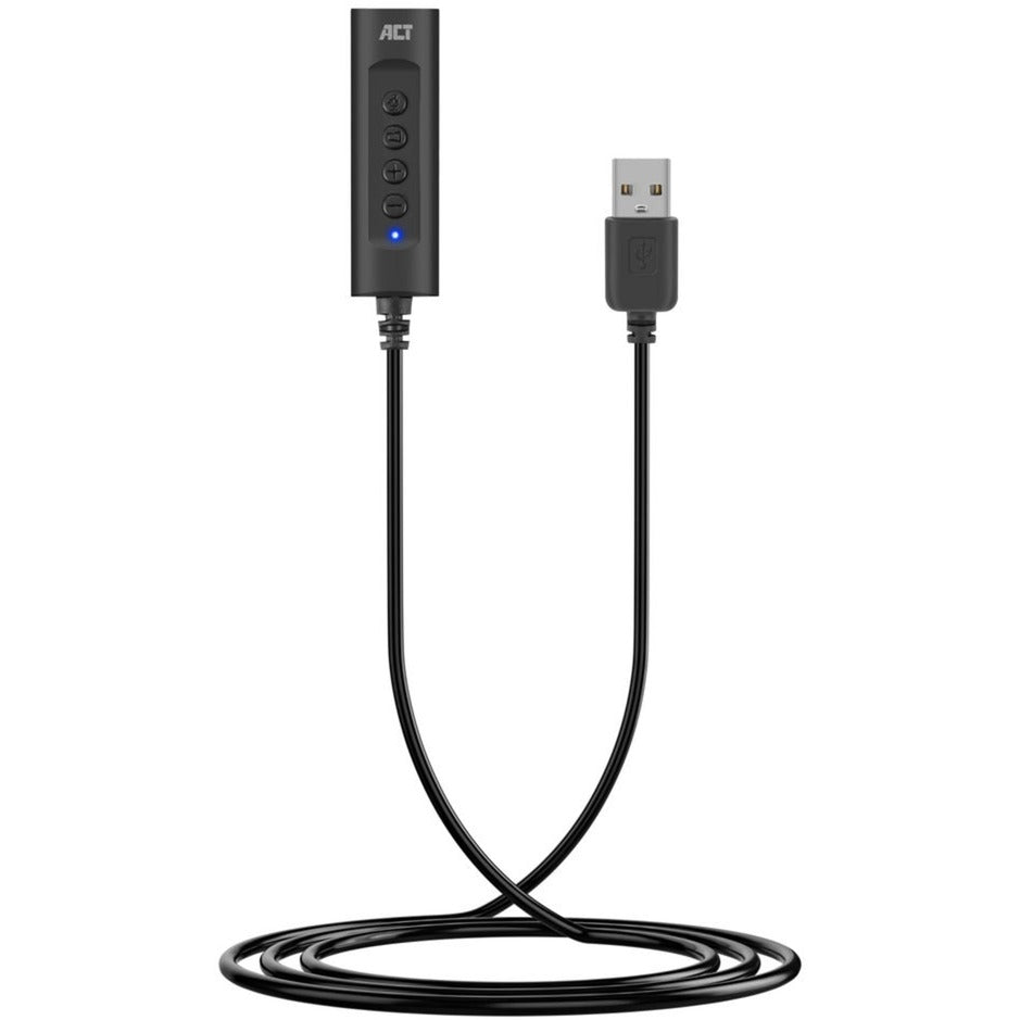 Akt-tilslutning USB-A eksternt lydkort (sort)