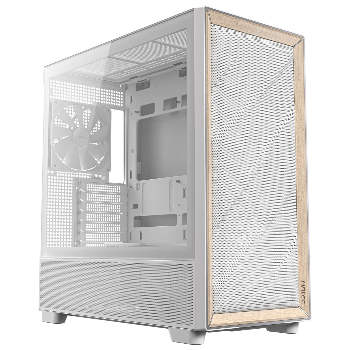 Antec flux midi tårnhus (hvid | 2x USB-A | 1x USB-C | hærdet glas)