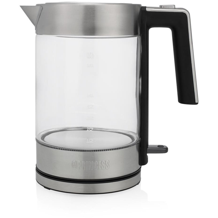 Princess 236041 glaskedel london-kedel (transparent rustfrit stål, 1,7 l)