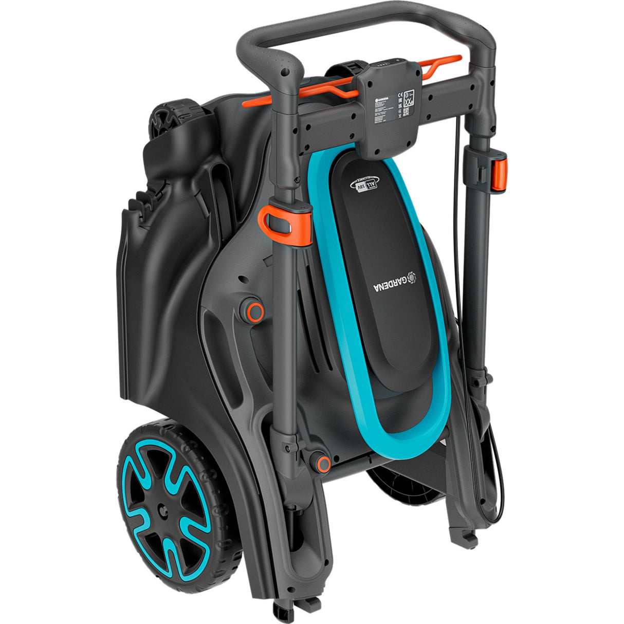 Gardena plæneklipper powermax duo 46 36v (sort grå, 2x batteri og oplader inkluderet)