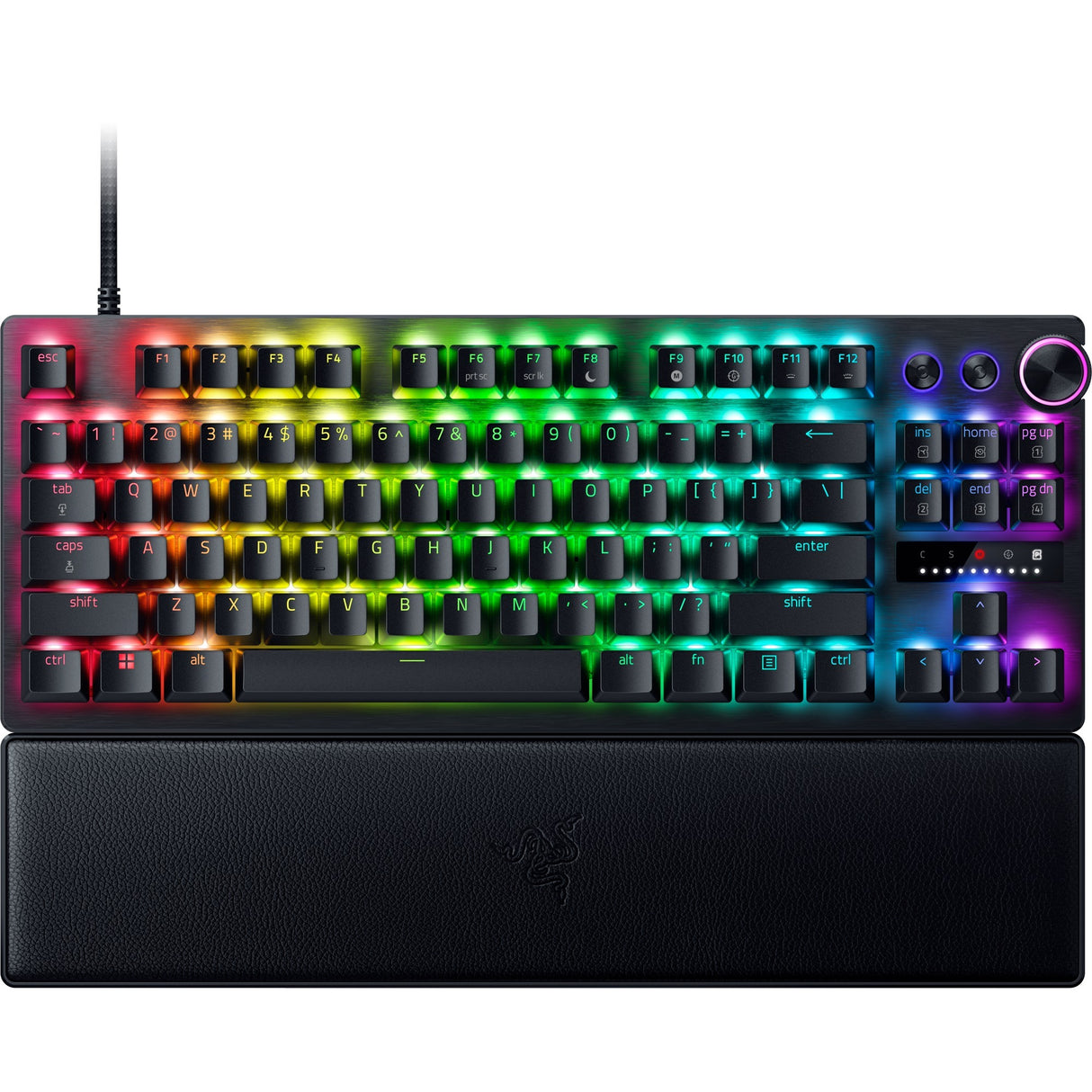 Razer Huntsman V3 Pro TKL RGB mekanisk gaming-tastatur (sort, amerikansk layout (QWERTY), analog optisk gen 2, 80 % (TKL), double-shot PBT)