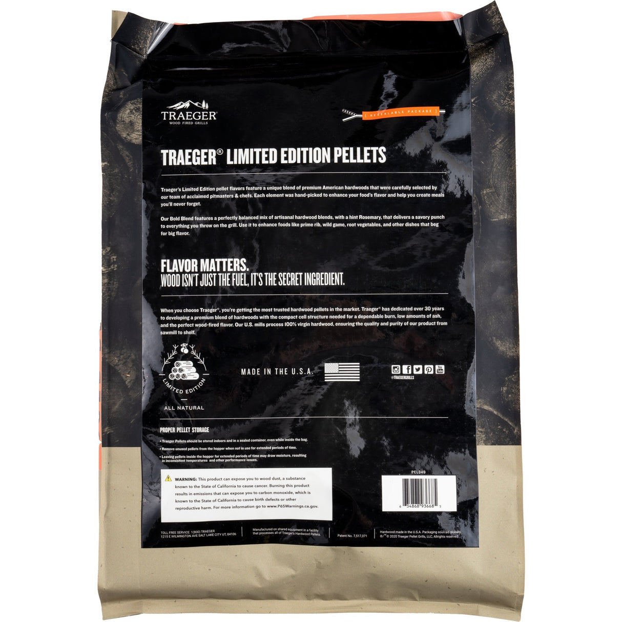 Traeger bold blendt pellets - limited edition brændstof (8 kg)