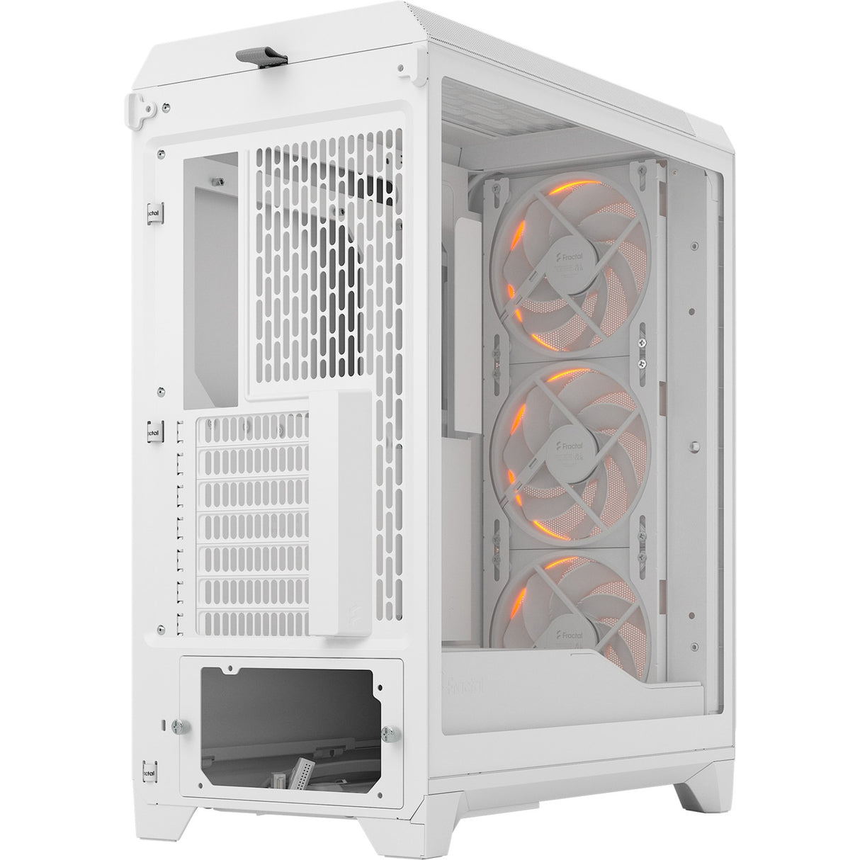 Fractal design meshify 3 rgb midi tårnhus (hvid | 2x usb-a | 1x usb-c | rgb | hærdet glas)