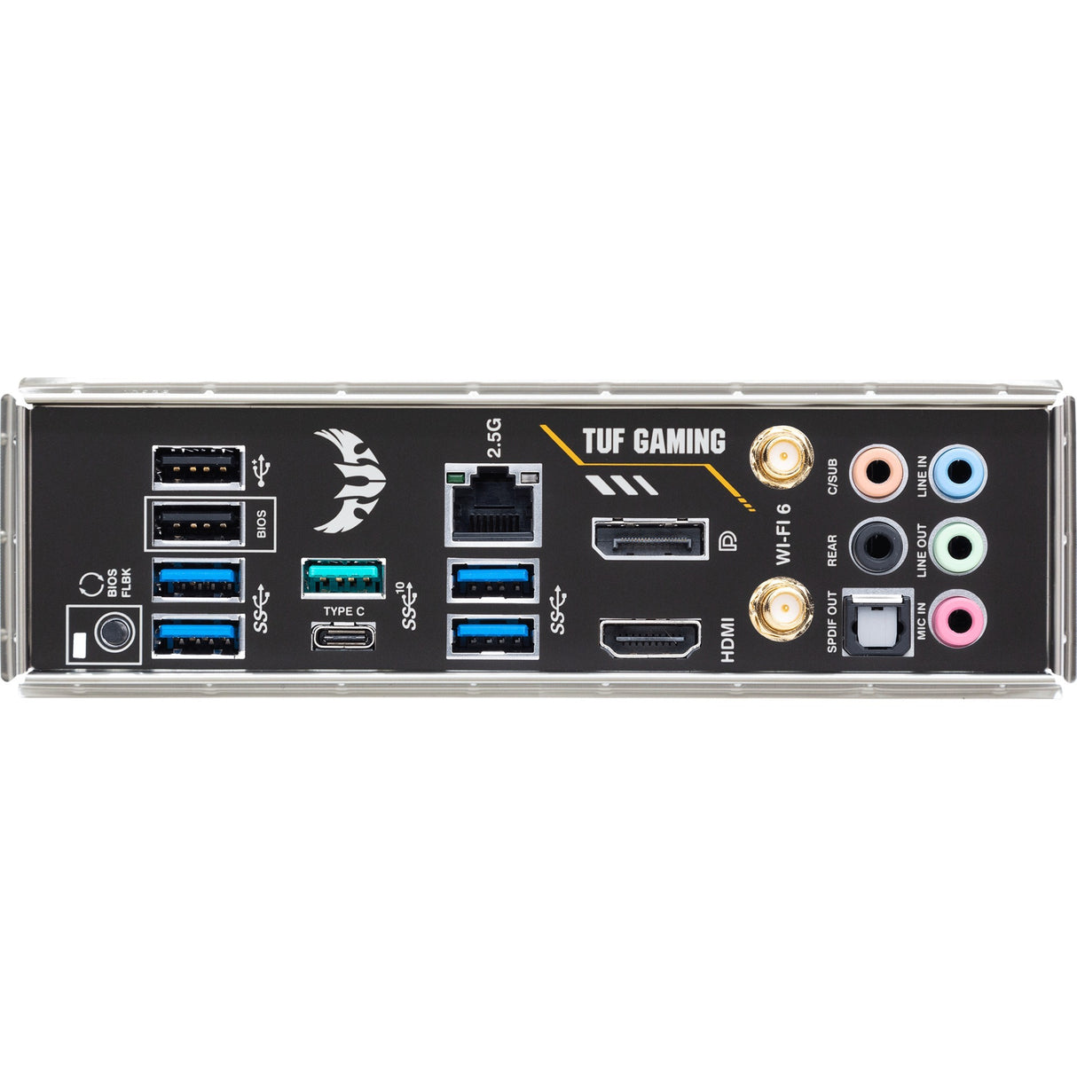 Asus Tuf Gaming B550-Plus WiFi II Socket AM4 bundkort (sort, RAID, GB-LAN, WiFi 6, BT, lyd, ATX)