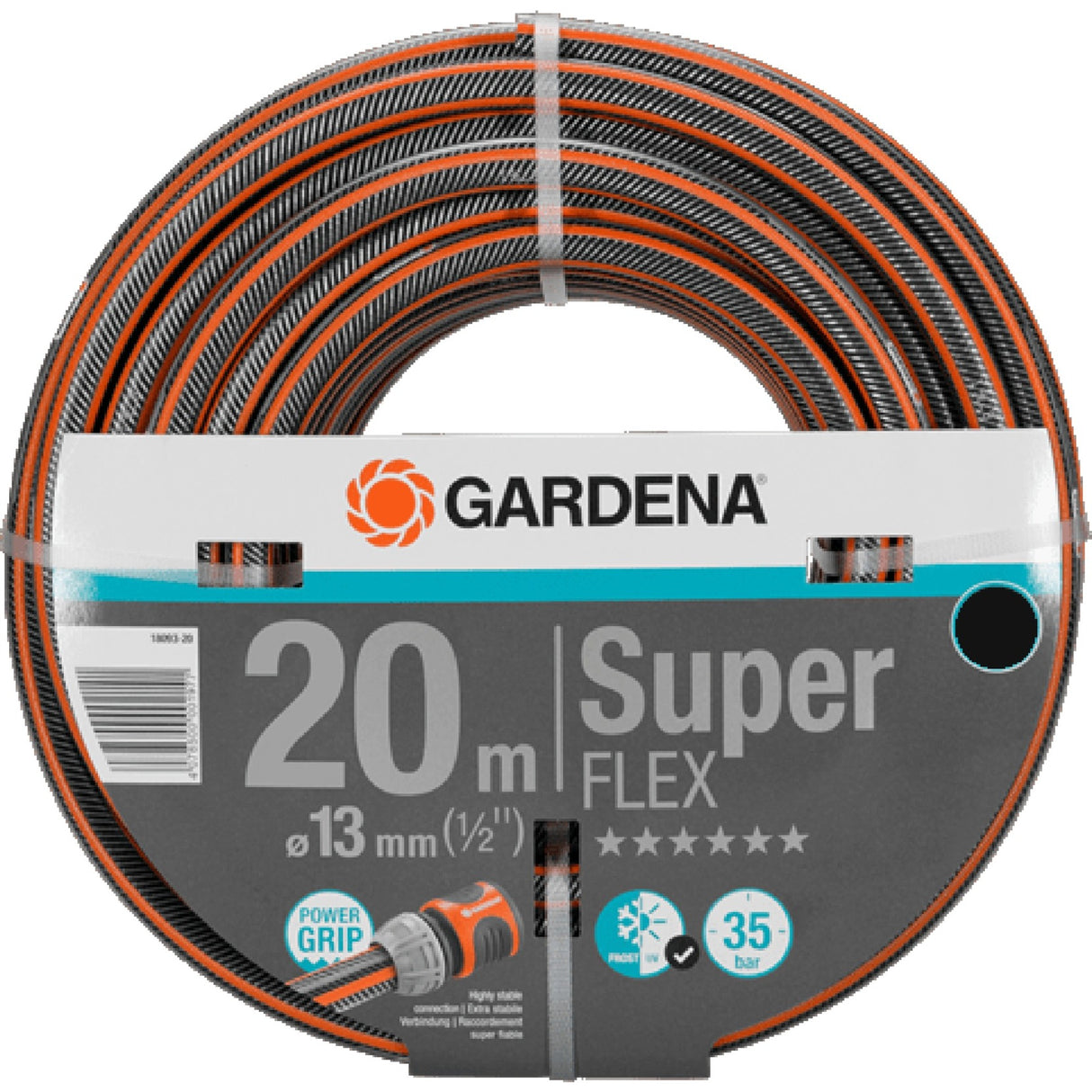 Gardena premium superflex slange 13 mm (1 2 ) (grå orange, 18093-20, 20 m)