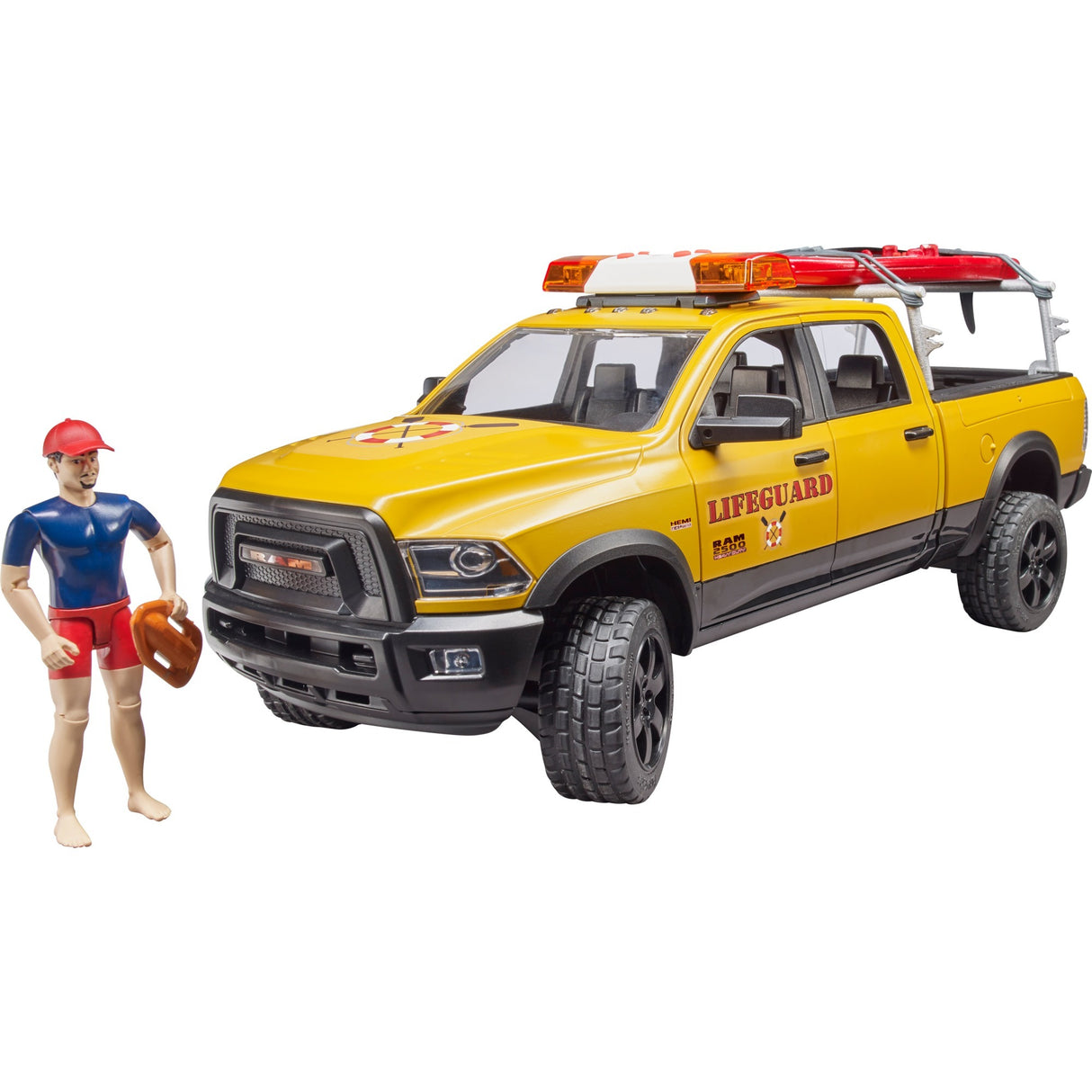 Bruder Dodge Ram 2500 redningsbrigadebil med livreddermodelkøretøj (02506)