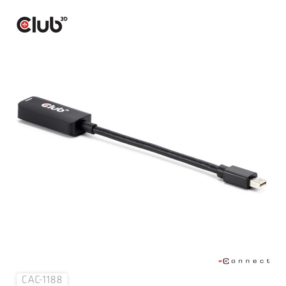 Club 3D Mini Displayport 1.4 til HDMI 8K60Hz M-F Adapter (sort)