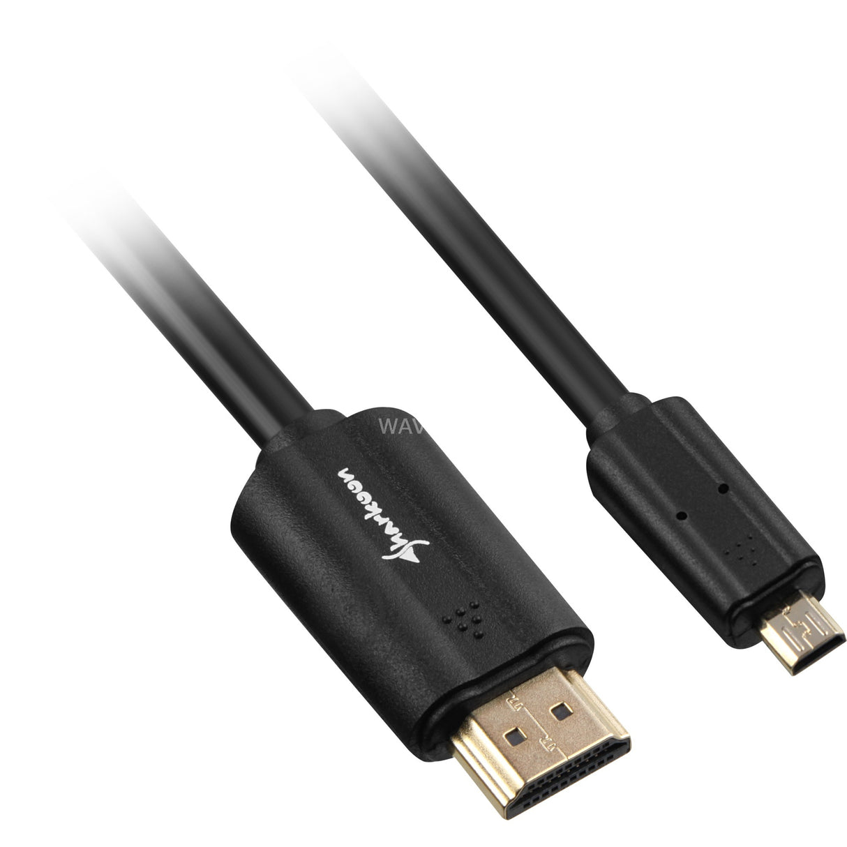 Sharkoon HDMI > micro HDMI 2.0-kabel (sort, 1,5 meter, 4k)