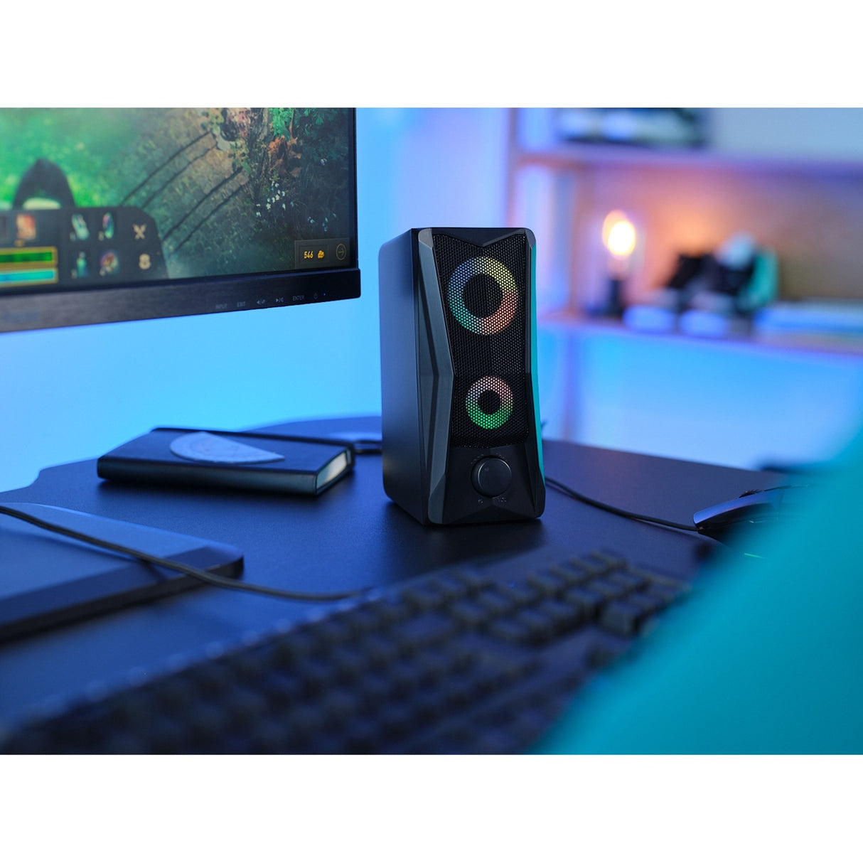 Trust GXT 606 JAVV RGB Illuminated 2.0 højttalersæt pc-højttaler (sort)