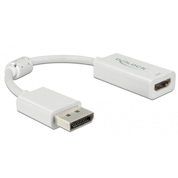 Delock displayport 1.4 > hdmi-adapter (hvid, 0,1 meter, 4k)