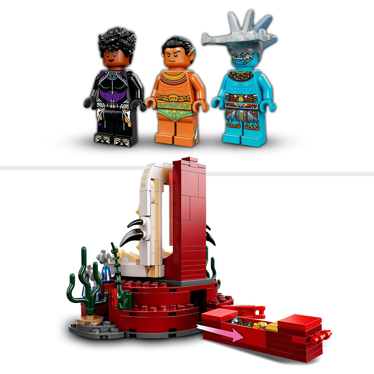 Lego marvel - konstruktionslegetøj til kong namors tronrum (76213)