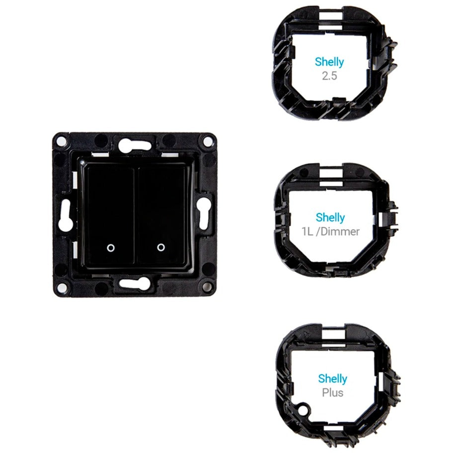 Shelly wall switch 2 knap (sort)