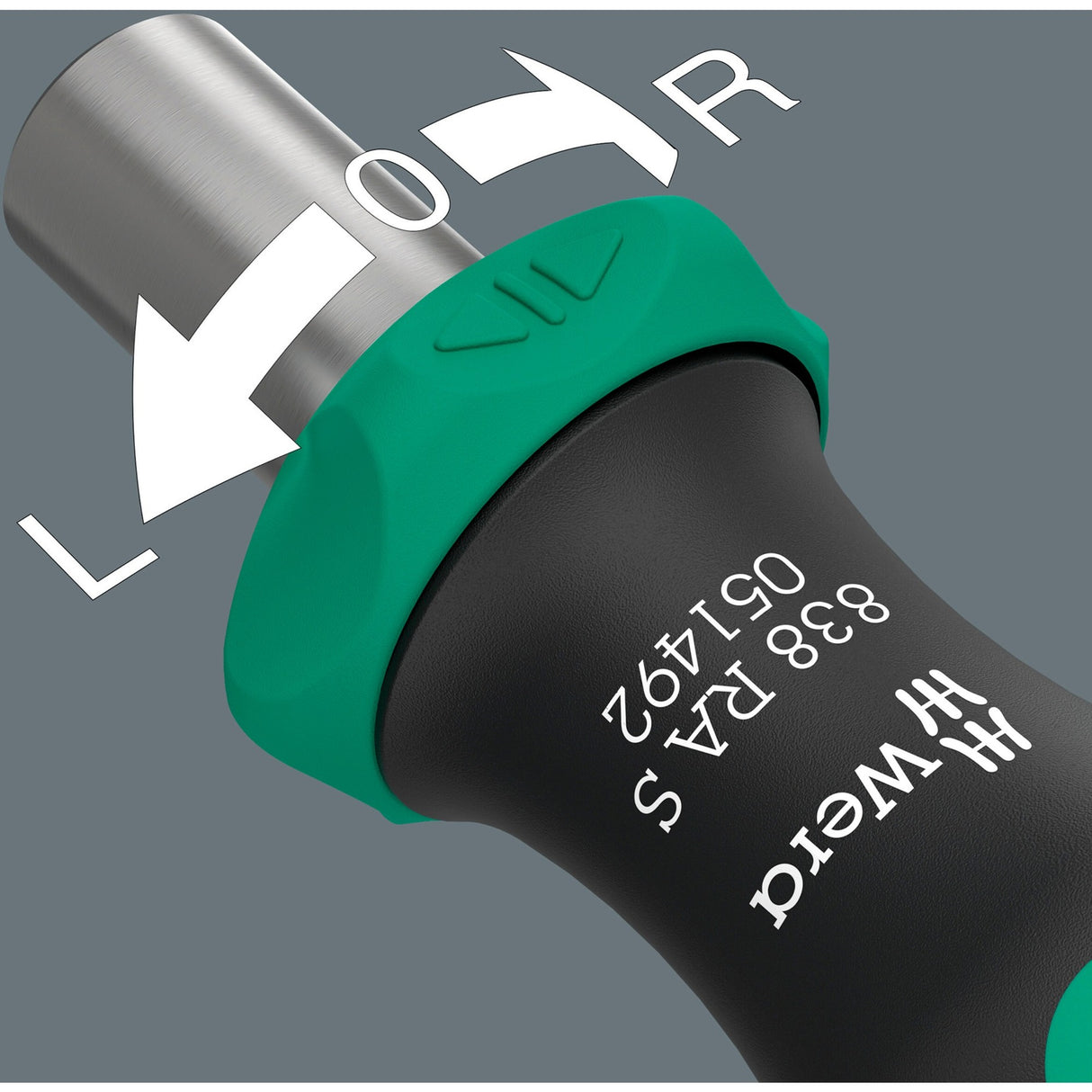 Wera kraftform kompakt 838 ra s imperial sæt 1 bit sæt (sort grøn, 14 stykker)