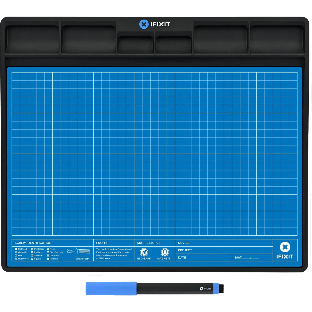 Ifixit fixmat beskyttelsesmåtte (blå sort)