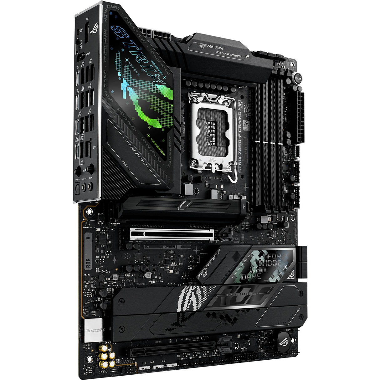Asus ROG Strix Z890-F Gaming WiFi Socket 1851 bundkort (sort, RAID, 2,5 GB-LAN, Wi-Fi 7, BT, lyd, ATX)