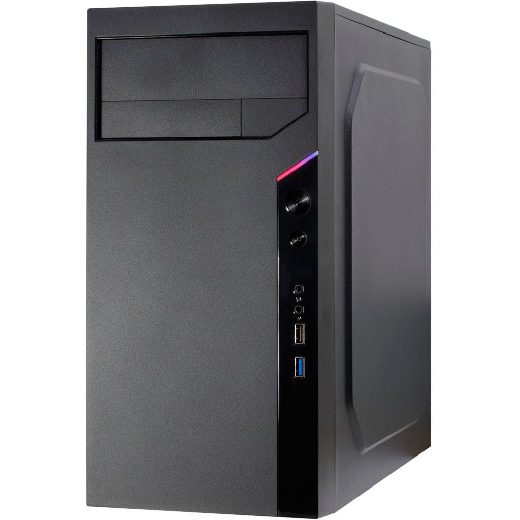 Inter-tech it-6505 reto mini tårnhus (sort | 2x USB-A)