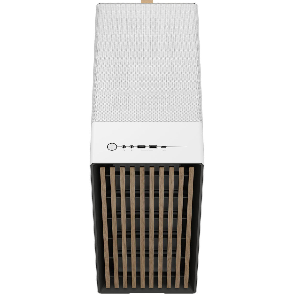 Fractal design nord midi tårnhus (hvid træfarve | 2x USB-A | 1x USB-C)