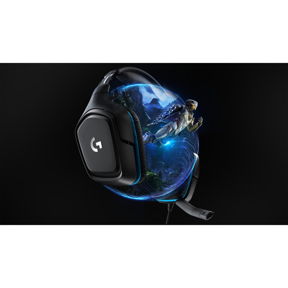 Logitech G432 7.1 Surround Sound Wired Over-Ear Gaming Headset (Sort Blå, PC, Playstation 4, Playstation 5, Xbox One, Xbox Series X|S, Nintendo Switch)