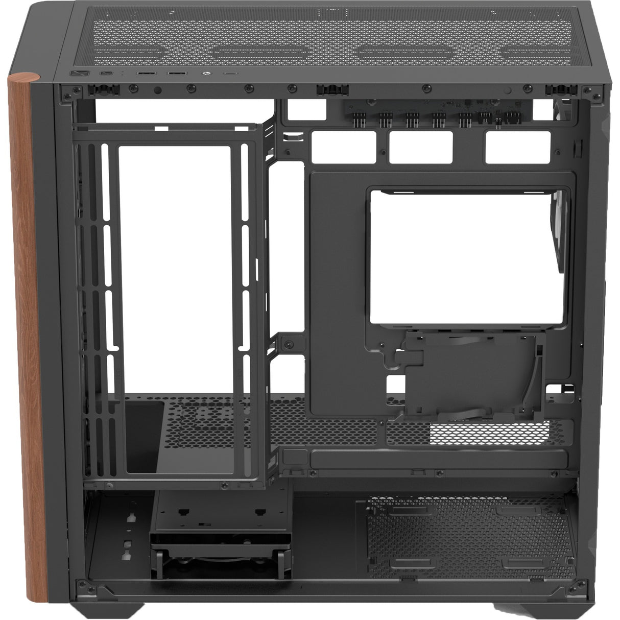 Aerocool b301a mini tårnhus (sort | 1x USB-A | 1x USB-C | RGB)