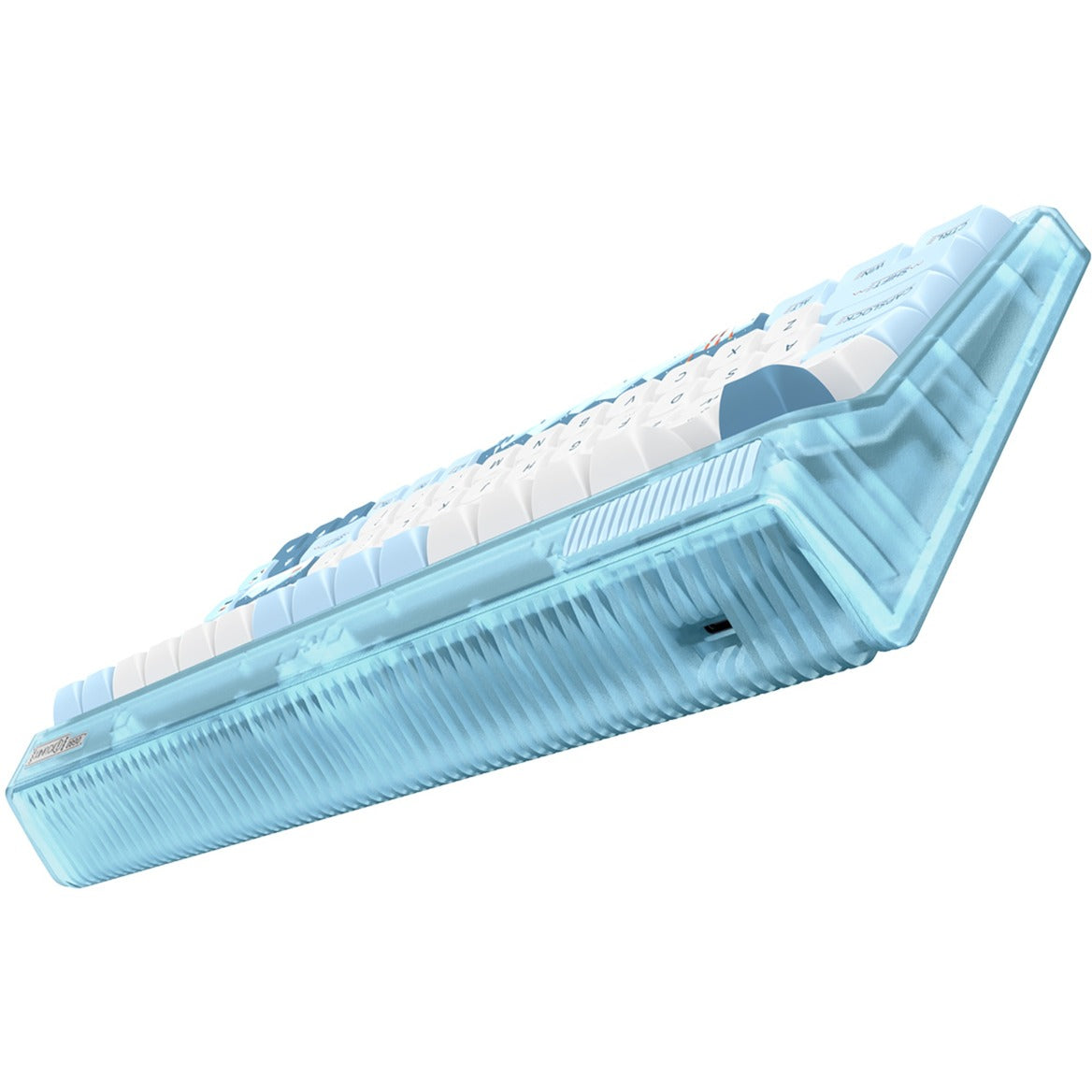 Iqunix og80 wintertide trådløst mekanisk tastatur (lyseblåt, us-layout (qwerty), iqunix moonstone, 80% (tkl), rgb-lysdioder, hot-swappable, pbt, 2.4ghz | bluetooth 5.1 | usb-c)