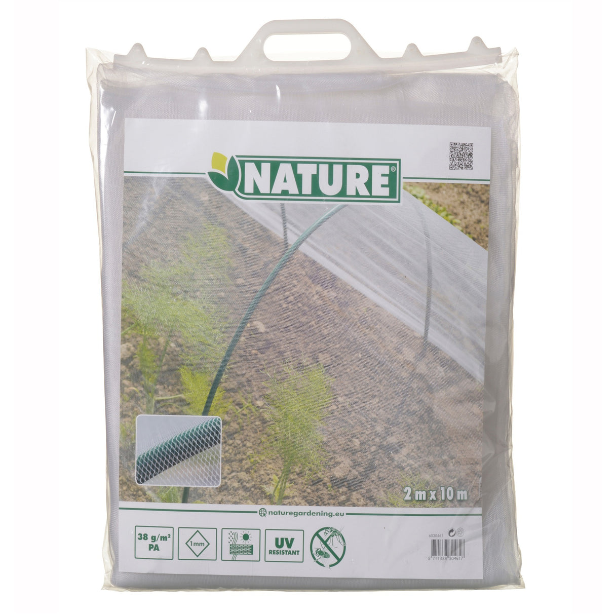 Natur anti-insekt mesh insektnet (hvid gennemsigtig, 2 x 10 m)