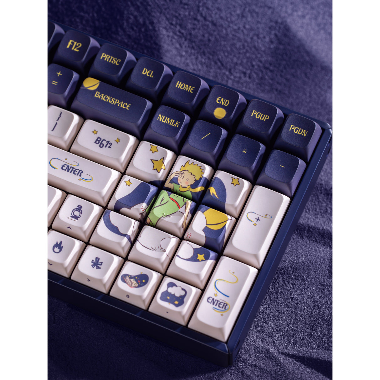 Iqunix F97 Starry Tryst RGB mekanisk gaming-tastatur (mørkeblåt, amerikansk layout (QWERTY), Iqunix silent rose, 96 %, RGB LED'er, hot-swappable, PBT, 2,4GHz | Bluetooth 5.1 | USB-C)