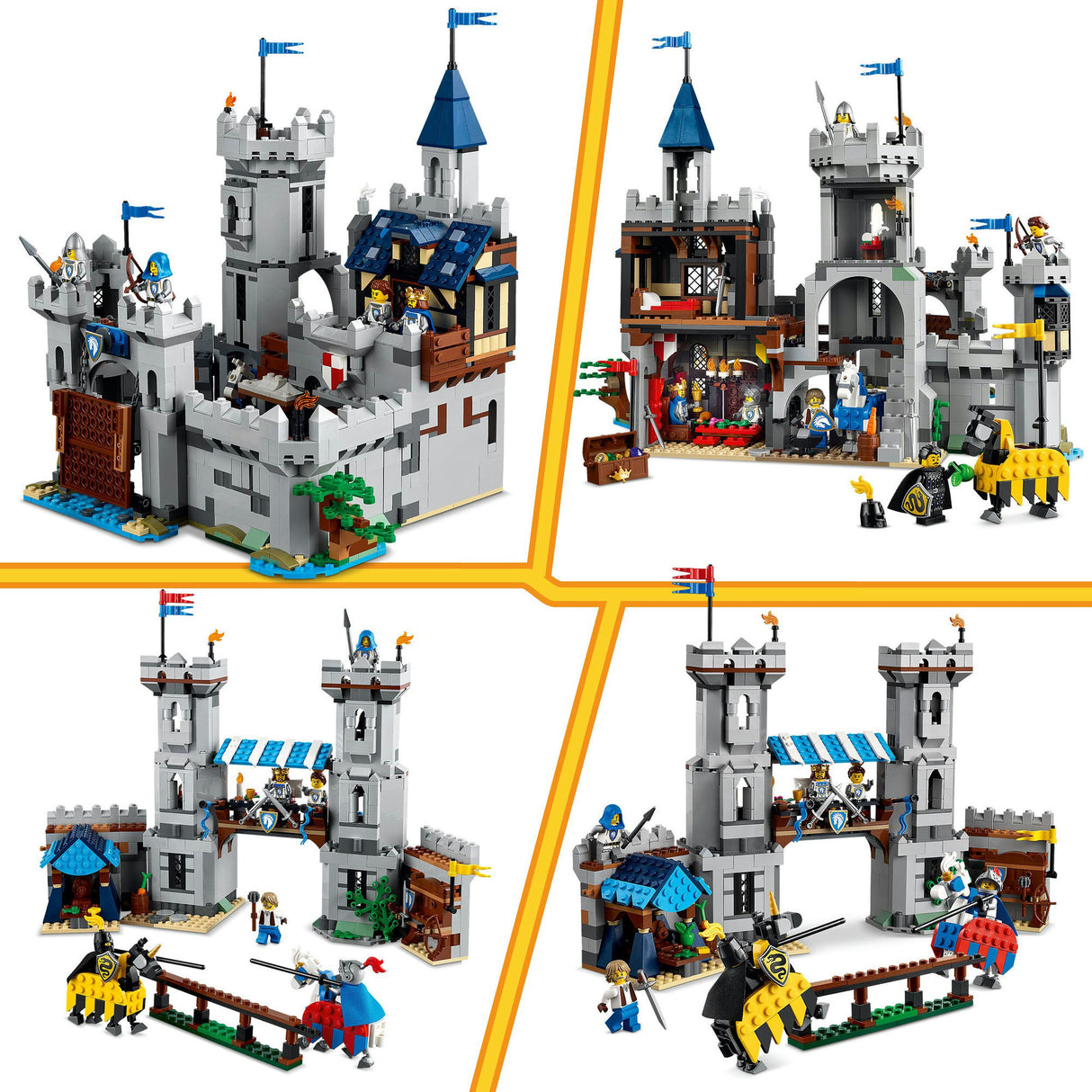 Lego® skaberen 3i1 middelalderborg med riddere til hest - 31168