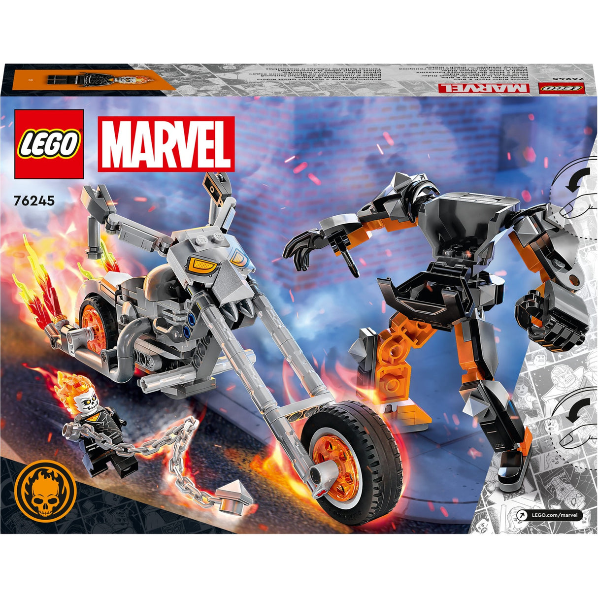 Lego marvel - ghost rider mech motorcykel byggelegetøj (76245)