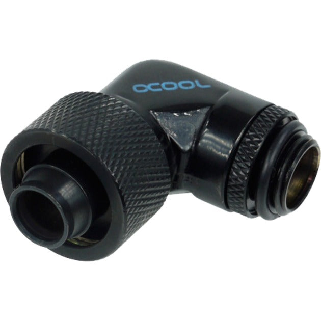 Alphacool 16 10 kompressionsfitting 90° drejelig g1 4 tilslutning (sort)