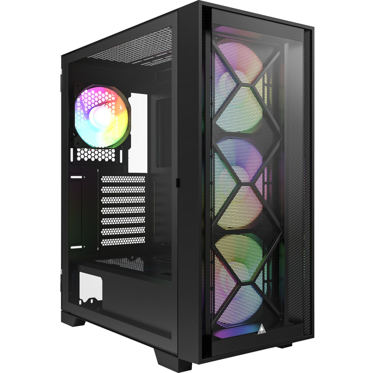 Montech air 1000 premium midi tårnhus (sort | 3x USB-A | hærdet glas)