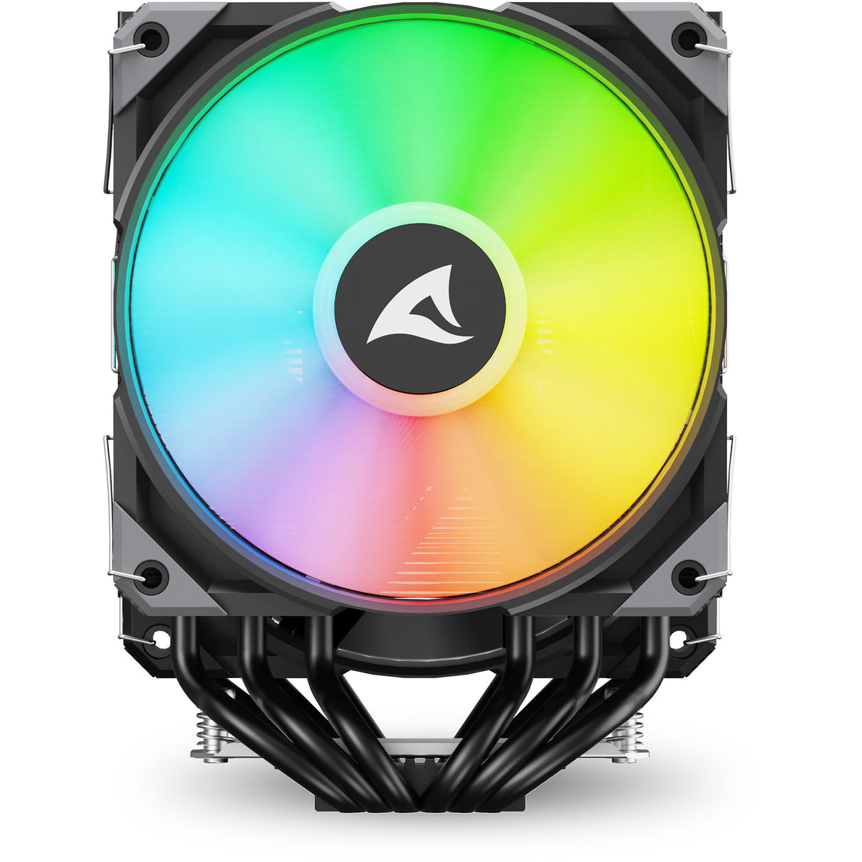 Sharkoon a60 rgb cpu køler (sort, 4-benet pwm blæserstik)