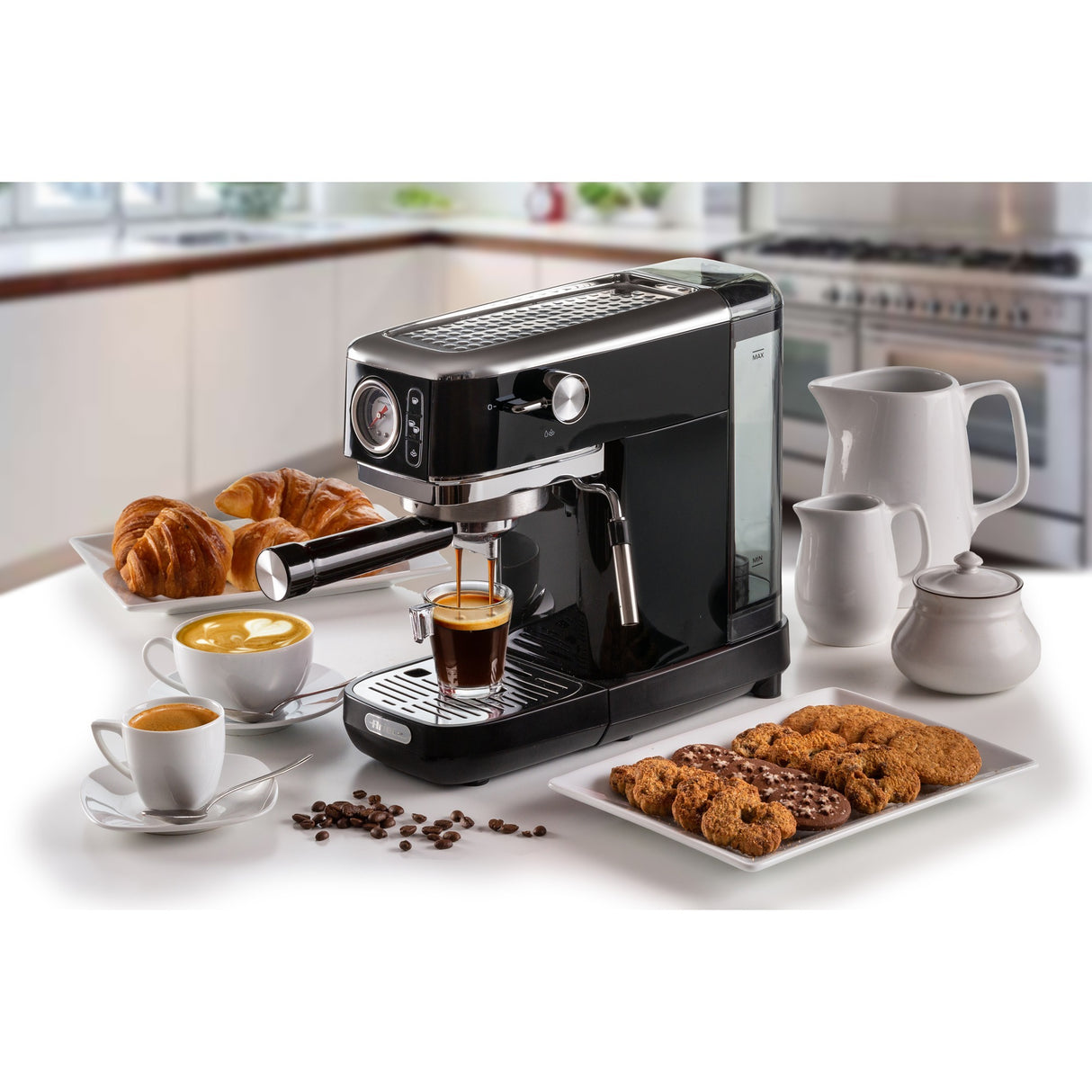 Ariete moderna espresso slim 1381 12 espressomaskine (sort)