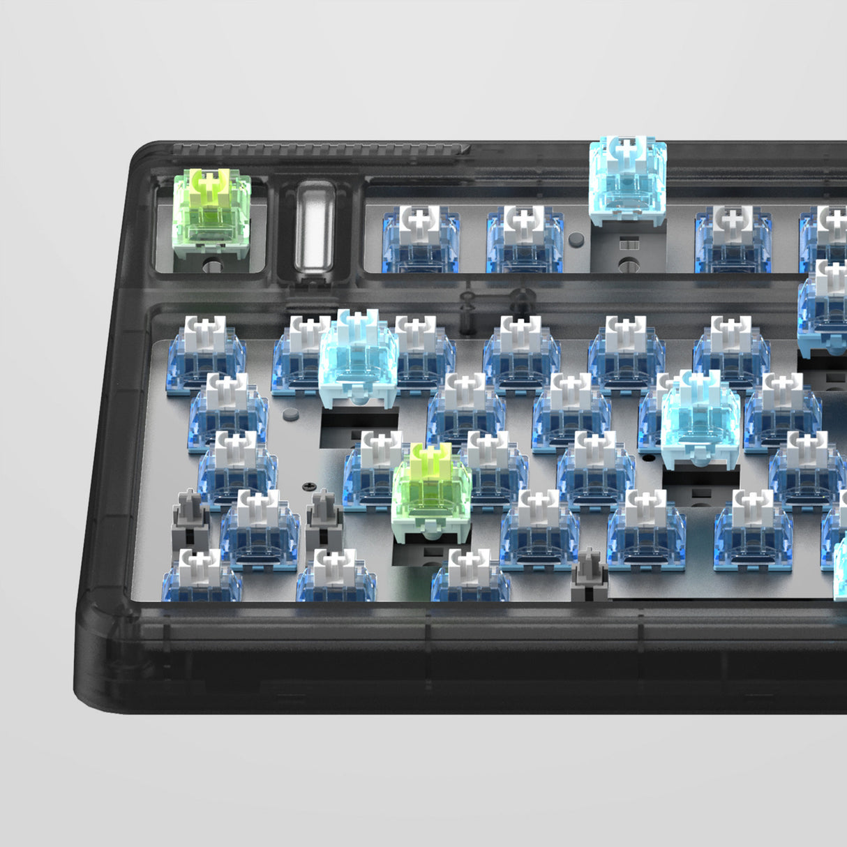 Iqunix og80 mørk side trådløst mekanisk tastatur (sort, us layout (qwerty), gateron brun, 80% (tkl), rgb lysdioder, hot-swappable, pbt, 2.4ghz | bluetooth 5.1 | usb-c)