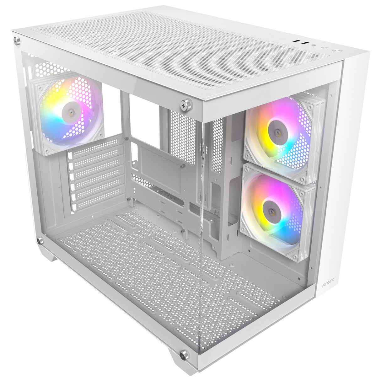 Antec cx800 argb midi tårnhus (hvid | 2x usb-a | hærdet glas)